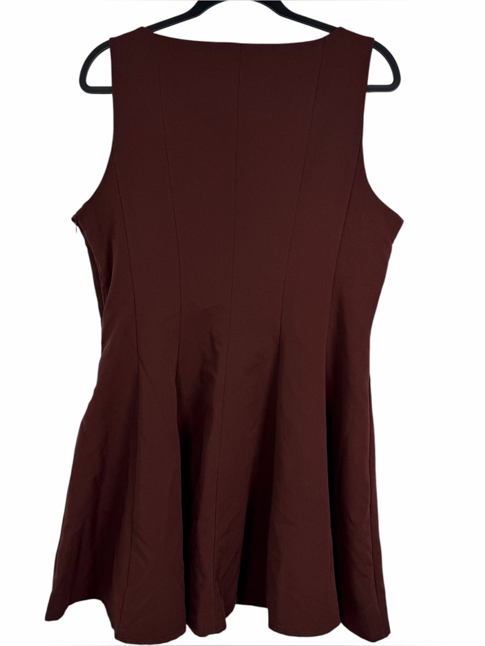 Sincerely Jules Brown Fit and Flare Sleeveless Mini Dress Skater Size XL - Picture 3 of 9